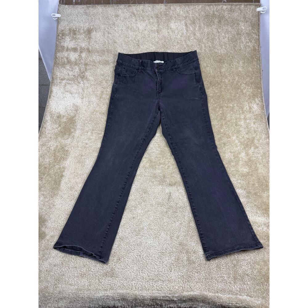Lane Bryant Jeans Womens 16R Mid Rise Skinny Pockets Dark Wash Gray Denim B248